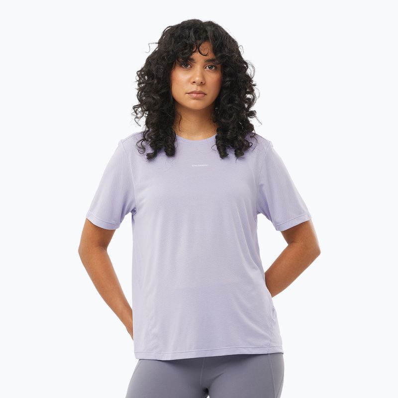 Damen Lauf-T-Shirt Salomon SHKout Core kosmischen Himmel