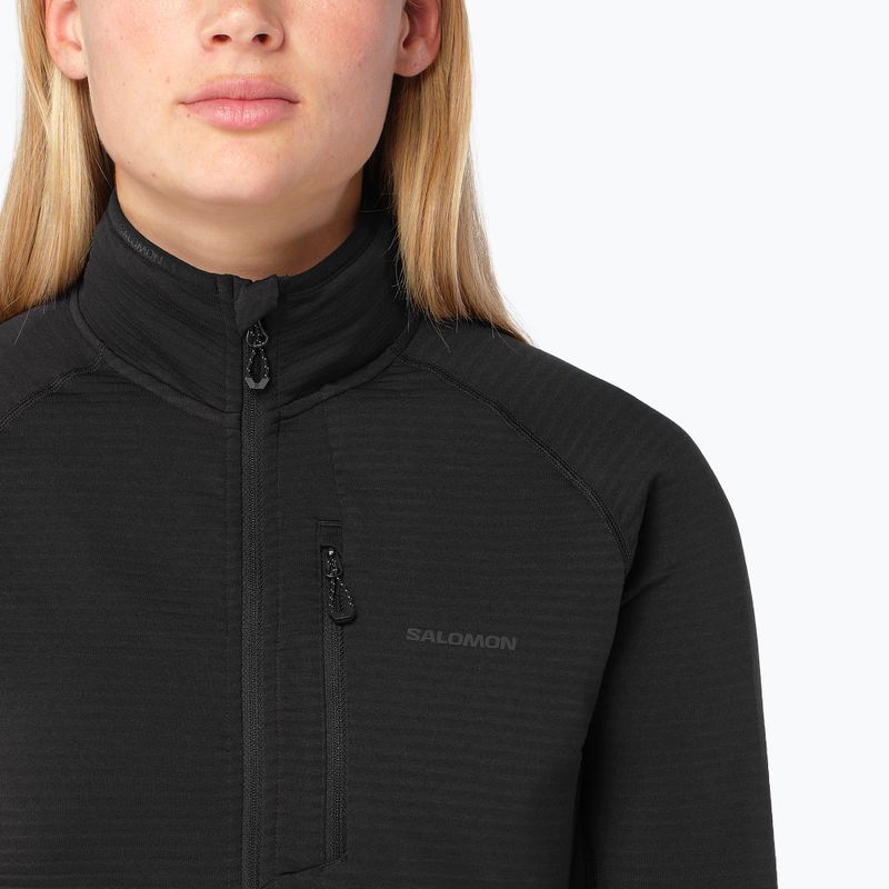 Fleecejacke für Damen Salomon Lightwarm Full Zip deep black 3