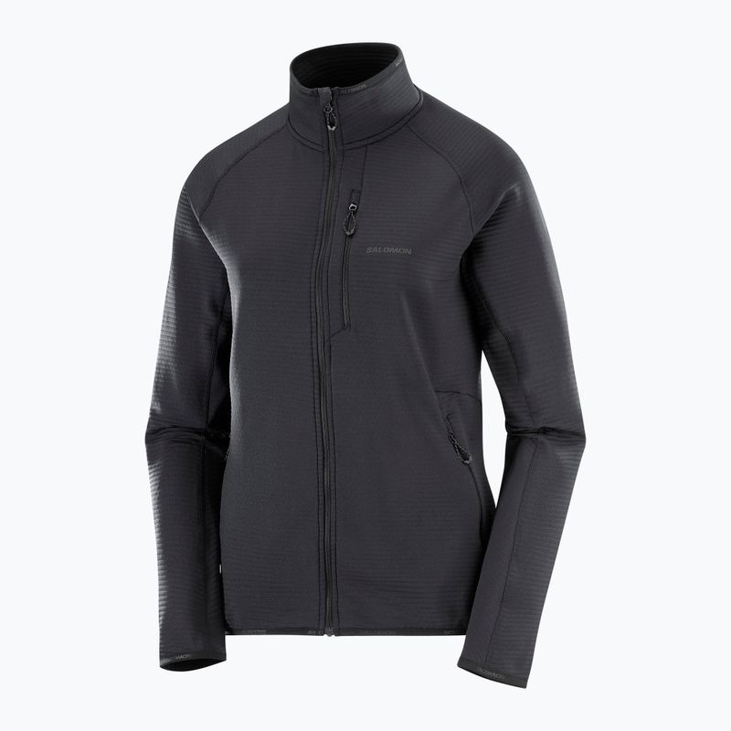 Fleecejacke für Damen Salomon Lightwarm Full Zip deep black 5