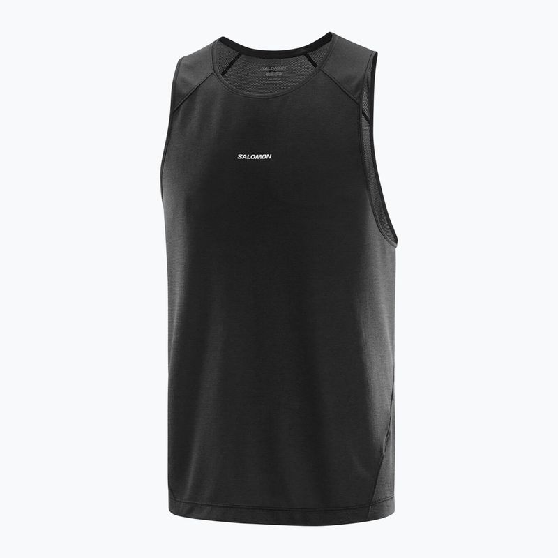 Herren Lauftank-Top Salomon Shakeout Core Tank tiefschwarz 4