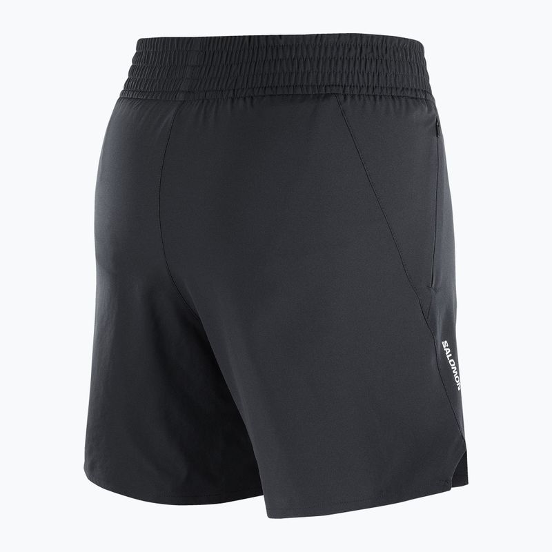 Salomon SHAKEout Core 6" tiefschwarze Laufshorts für Damen 7