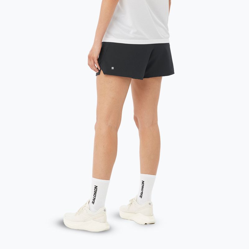 Laufshorts Damen Salomon SHAKEout Core 4" deep black 2