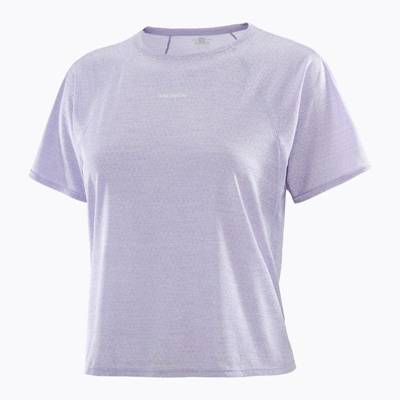 Laufshirt Damen Salomon SHAKEout Air Crop SS Tee cosmic sky 3