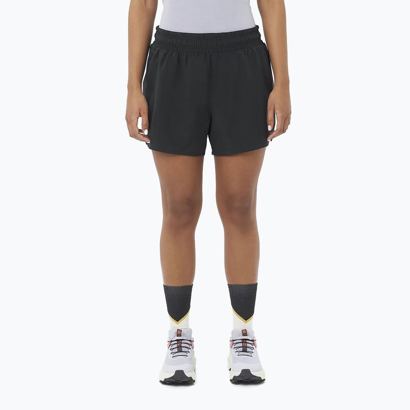 Laufshorts Damen Salomon SHAKEout Easy 4" deep black