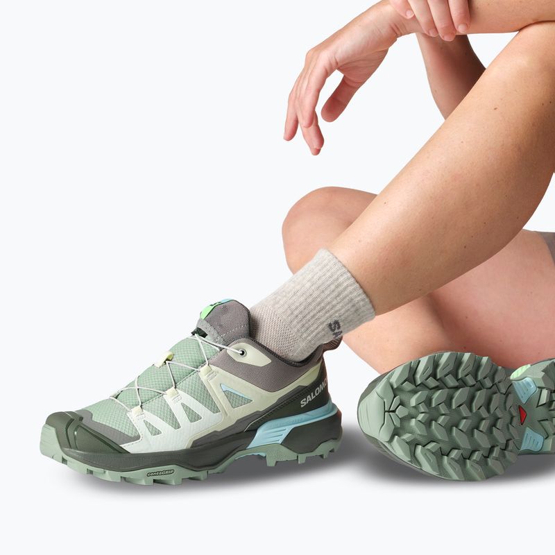 Trekkingschuhe Damen Salomon X Ultra 360 green milieu/uban chic/clearly aqua 14