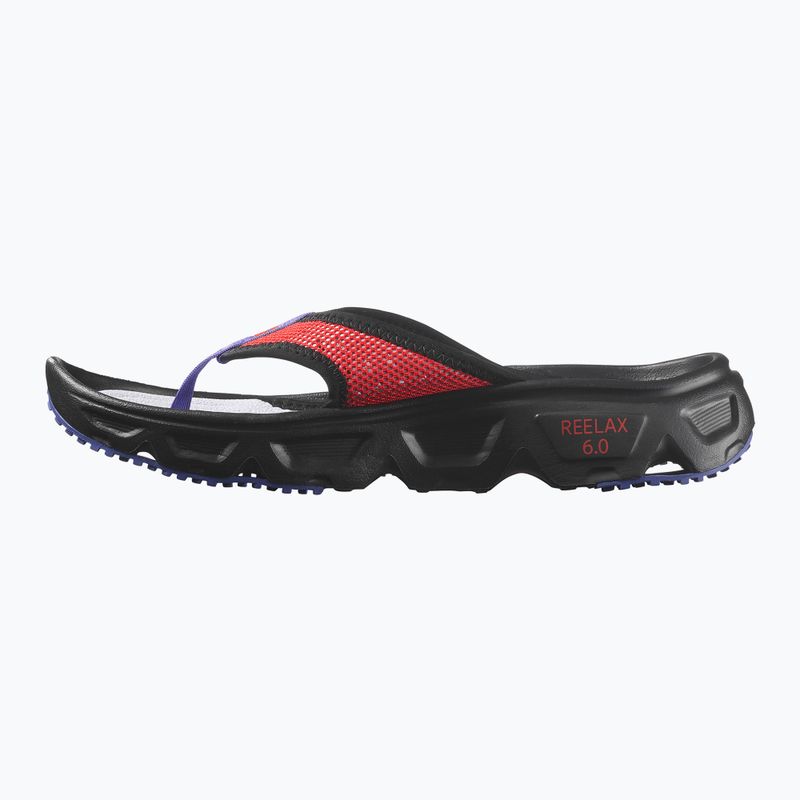 Salomon Reelax Break 6.0 Damen Flip Flops Kosmischer Himmel/Schwarz/Flammenscharlachrot 2