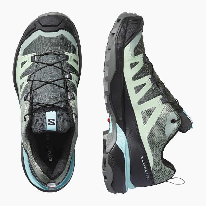 Damen-Trekking-Schuhe Salomon X Ultra 360 GTX Sedona sage/schwarz/sea foam 6