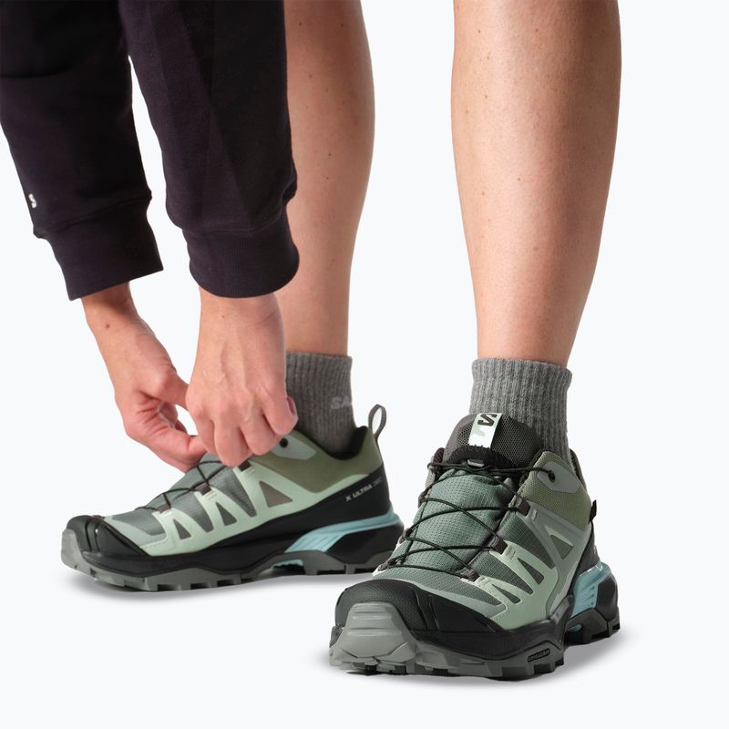 Damen-Trekking-Schuhe Salomon X Ultra 360 GTX Sedona sage/schwarz/sea foam 7