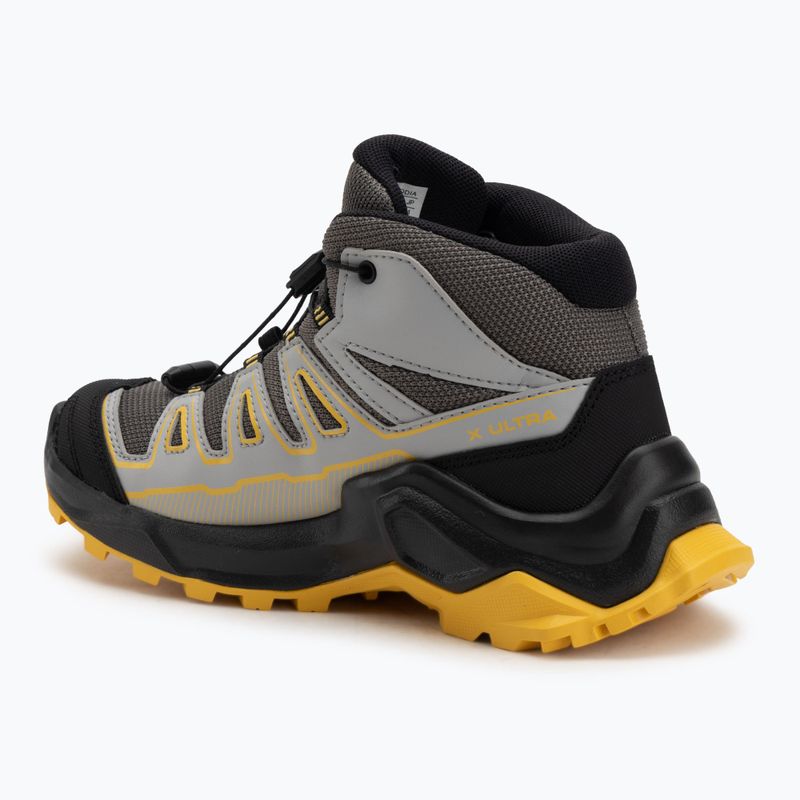 Kinder-Trekking-Schuhe Salomon X Ultra Mid GTX castlerock/schwarz/spicy/senf 3