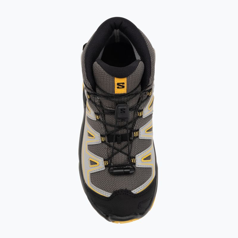 Kinder-Trekking-Schuhe Salomon X Ultra Mid GTX castlerock/schwarz/spicy/senf 5