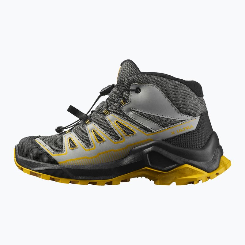 Kinder-Trekking-Schuhe Salomon X Ultra Mid GTX castlerock/schwarz/spicy/senf 9