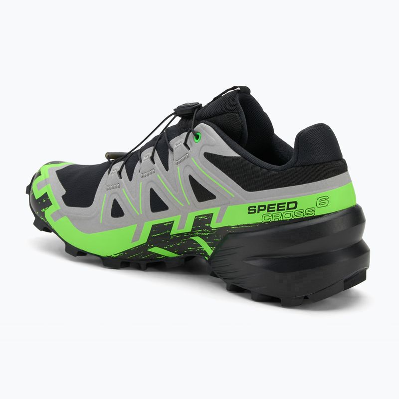 Herren Laufschuhe Salomon Speedcross 6 GTX schwarz/legierung/grüner Gecko 3