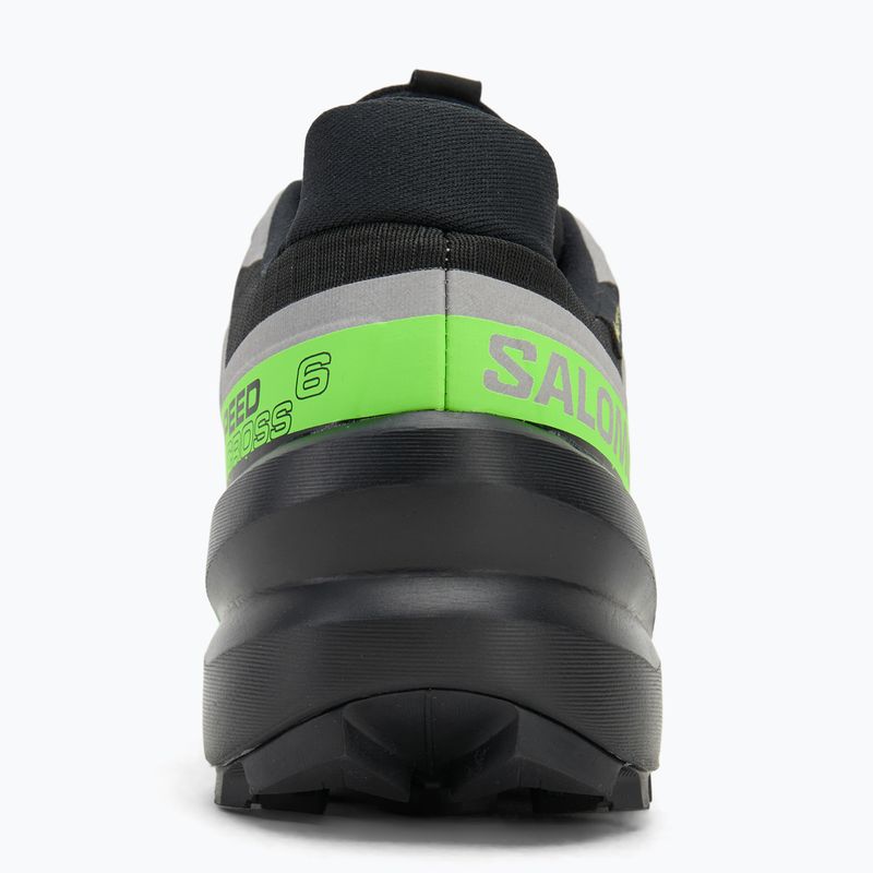 Herren Laufschuhe Salomon Speedcross 6 GTX schwarz/legierung/grüner Gecko 6