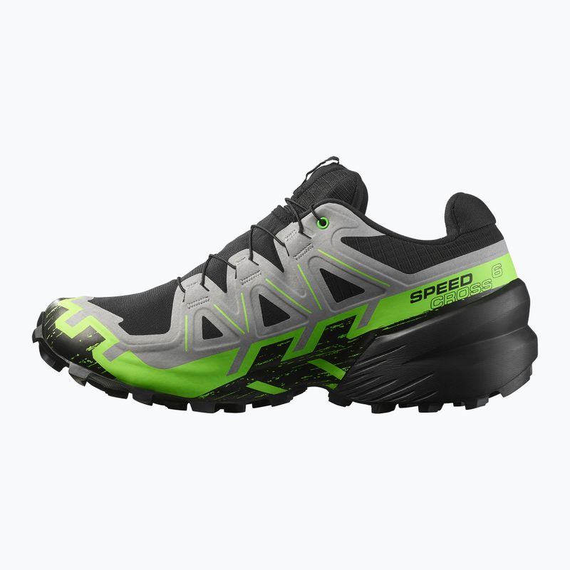 Herren Laufschuhe Salomon Speedcross 6 GTX schwarz/legierung/grüner Gecko 3