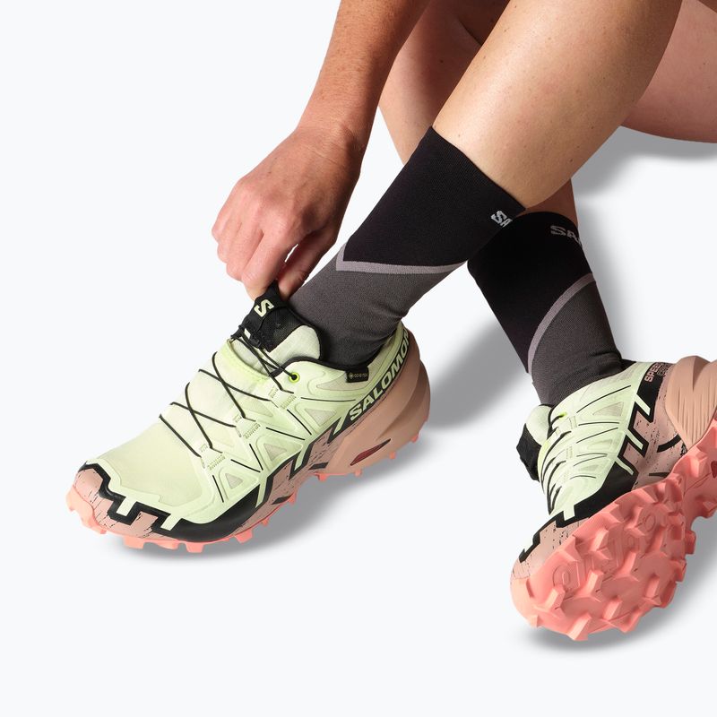 Damen-Laufschuhe Salomon Speedcross 6 GTX lime cream/mahogany rose/schwarz 7