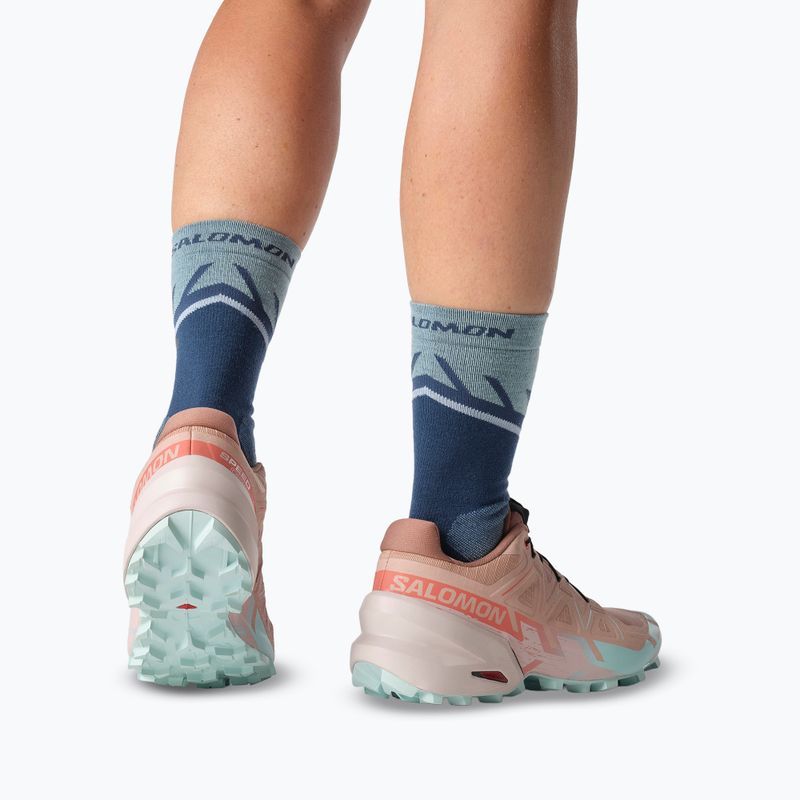 Damen-Laufschuhe Salomon Speedcross 6 Mahagoni Rose/Leises Violett/Eisiges Aqua 10