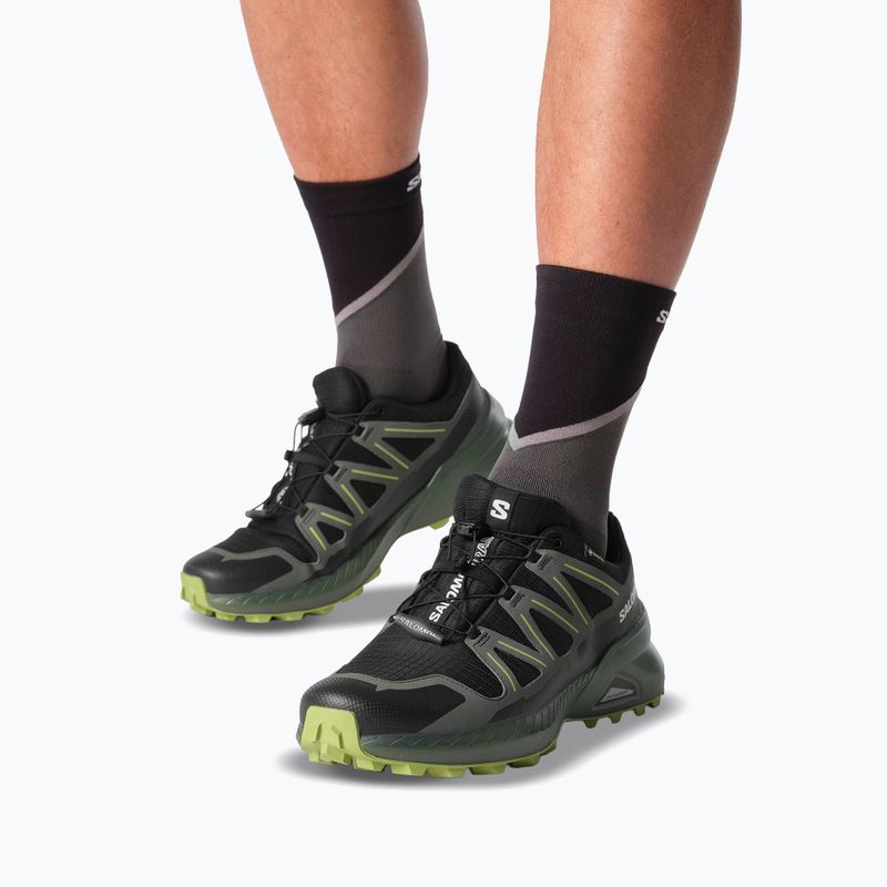 Herren-Laufschuhe Salomon Speedcross Peak GTX schwarz/urban chic/dark citron 9