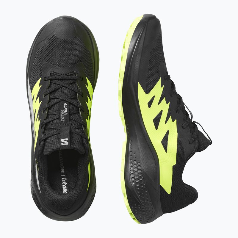 Herren-Laufschuhe Salomon Alphaglide GTX schwarz/legierung/scharfgrün 5