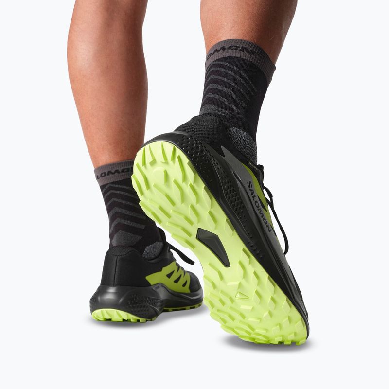 Herren-Laufschuhe Salomon Alphaglide GTX schwarz/legierung/scharfgrün 7