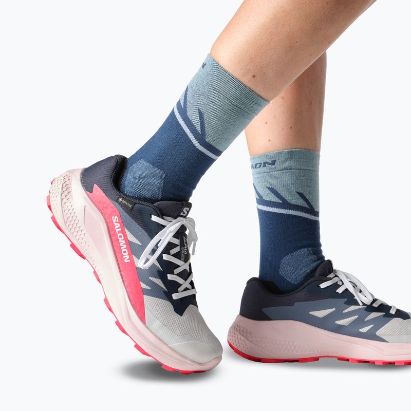 Damen-Laufschuhe Salomon Alphaglide GTX lunar rock/blue night/rouge red 8