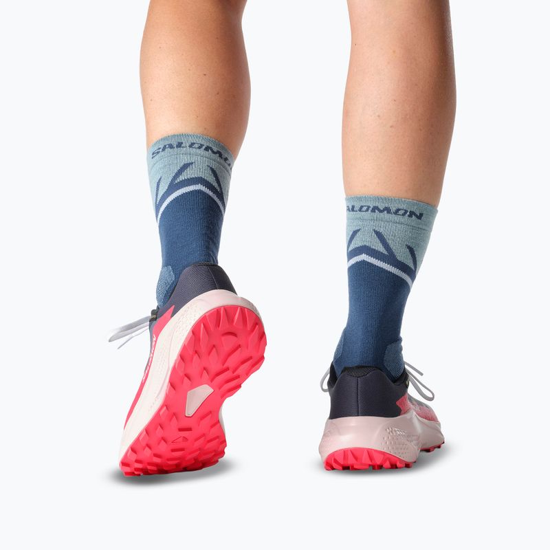 Damen-Laufschuhe Salomon Alphaglide GTX lunar rock/blue night/rouge red 9
