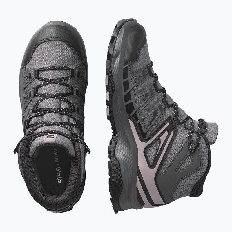 Damen-Trekkingstiefel Salomon Extegra GTX Mid henna/run raisin/mahogany rose 12