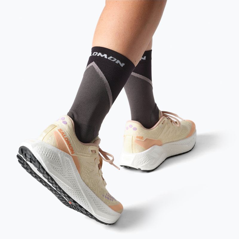 Damen-Laufschuhe Salomon Aero Glide 3 Gravel shortbread/white/fushion coral 9