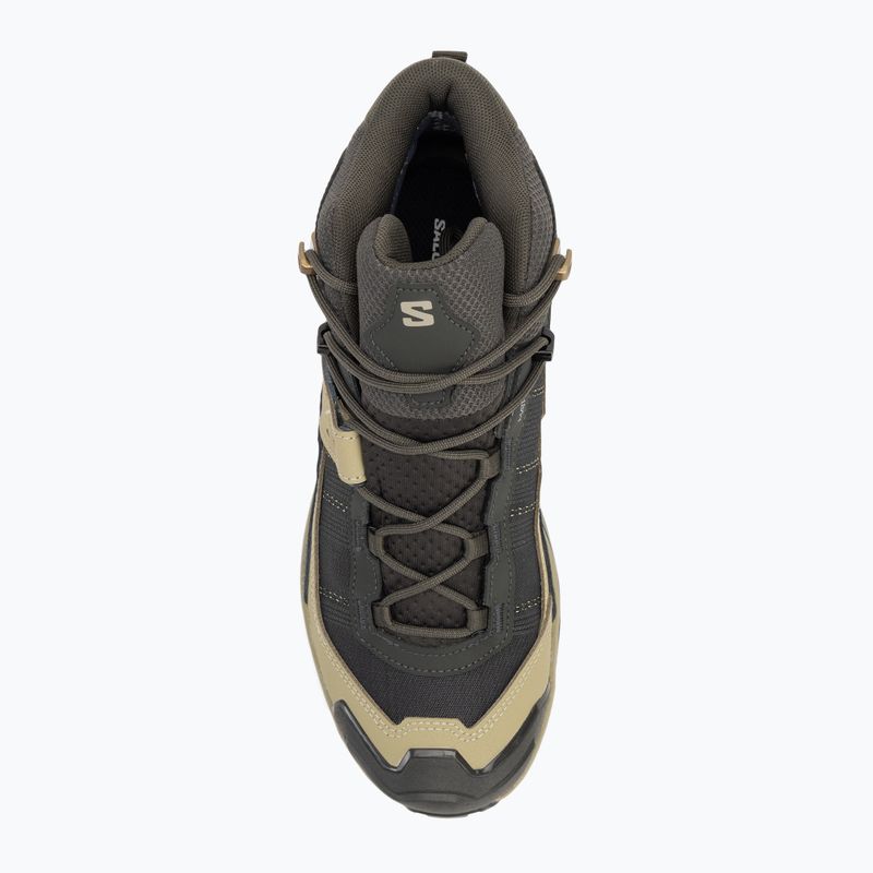 Herren-Trekking-Stiefel Salomon X Ultra 5 MID GTX Torf / grau grün / blau Nächte 5