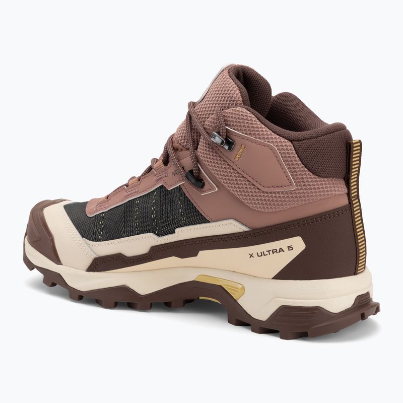 Damen-Trekking-Stiefel Salomon X Ultra 5 MID GTX Wurzelholz / french roast / rattan 3