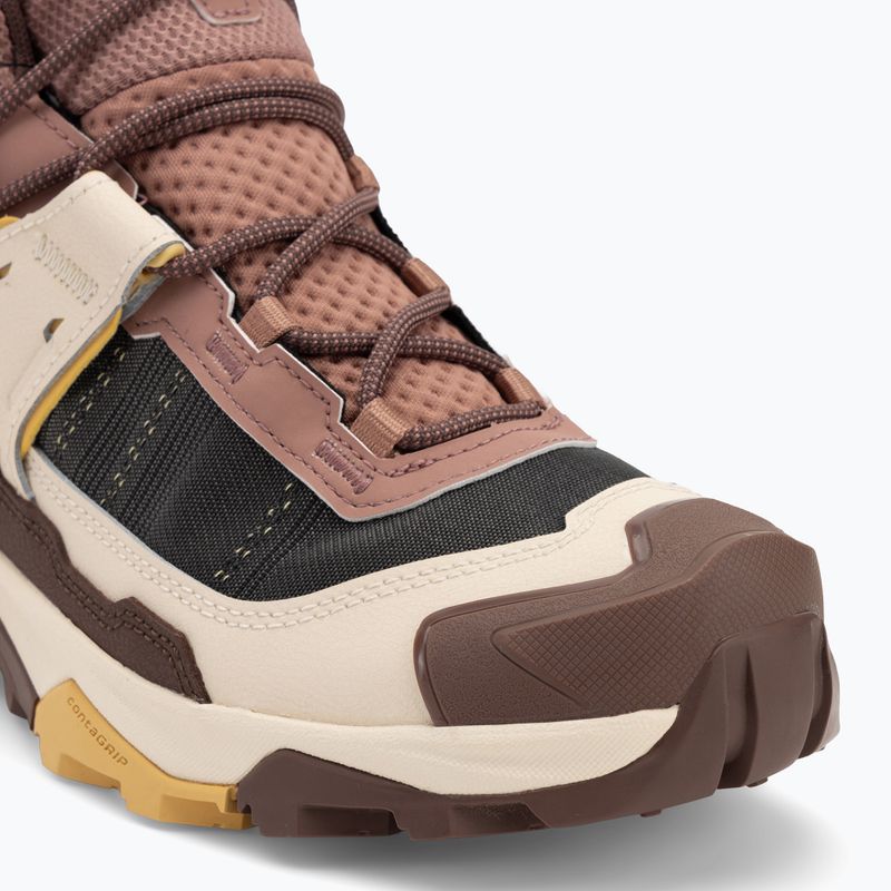 Damen-Trekking-Stiefel Salomon X Ultra 5 MID GTX Wurzelholz / french roast / rattan 7