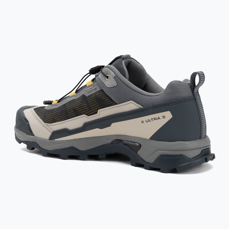 Herren-Trekking-Schuhe Salomon X Ultra 5 Denkmal / turbul / würzigen Senf 3