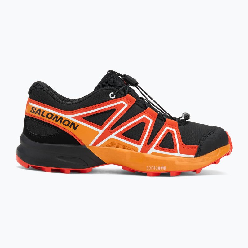 Kinder-Trekking-Schuhe Salomon Speedcross schwarz/Kirschrot/Kurkuma 2