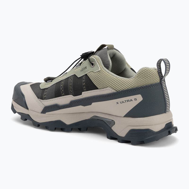 Damen-Trekking-Stiefel Salomon X ULTRA 5 GTX Seegras / turbul ence / zarten Pfirsich 3