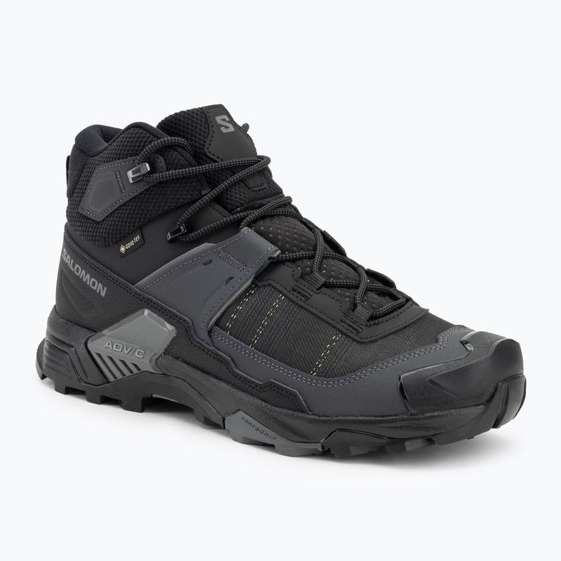 Herren-Trekkingstiefel Salomon X Ultra 5 MID Wide GTX schwarz/asphalt