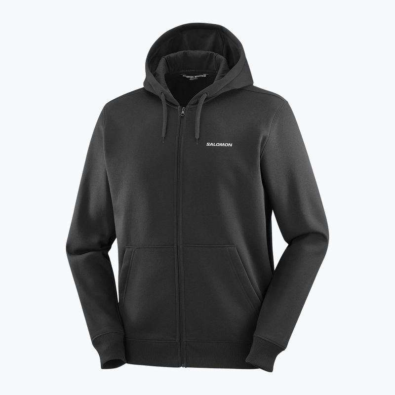 Hoodie Sweatshirt Herren Salomon Logo Full Zip Hoodie deep black 4