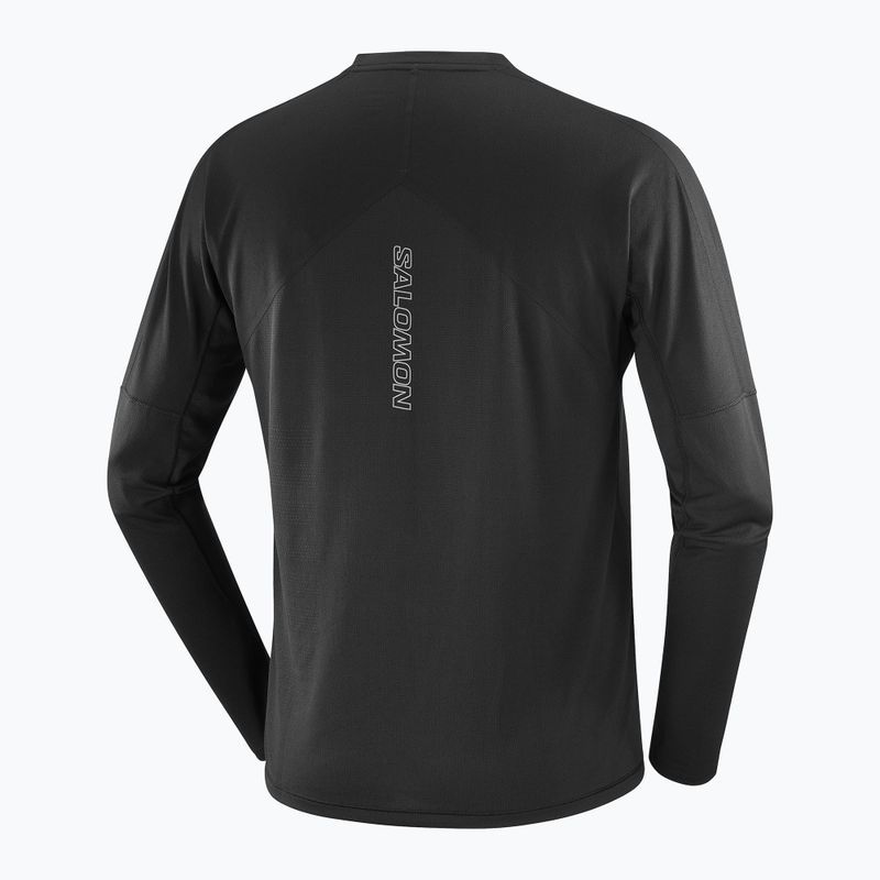 Lauf Longsleeve Herren Salomon Sense Aero Tee GFX deep black/black 2