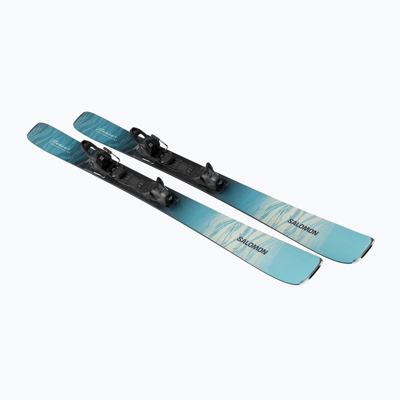 Damen-Ski Salomon Stance W 80 + Bindungen M10 GW alaskan blue/porcelain/lime cream 3