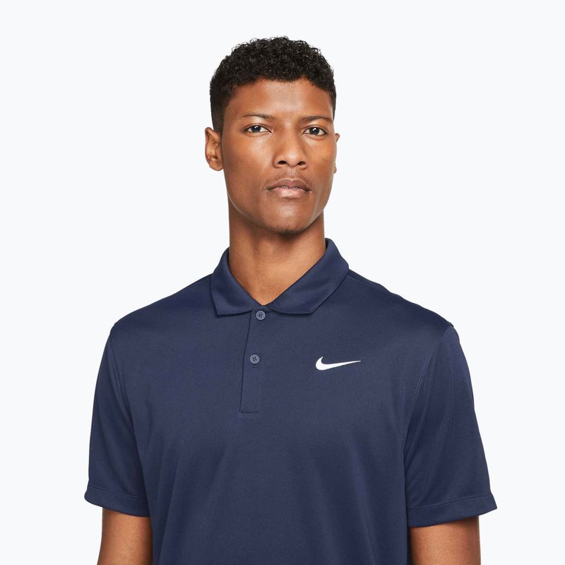 Herren Tennispolo Nike Court Dri-Fit Polo Solid Obsidian/White 4