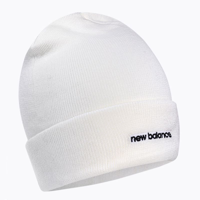 Wintermütze Damen New Balance Knit Cuffed Beanie Embroider weiß NBLAH1332WT