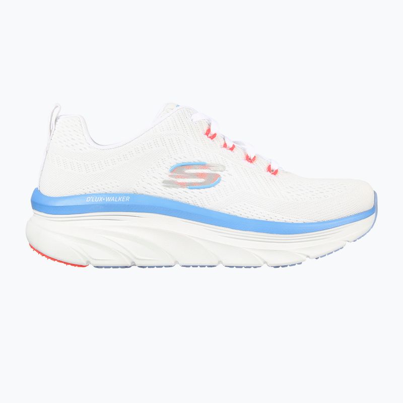 SKECHERS Damen D'Lux Walker Let It Glow weiß/rosa/blau Turnschuhe 12