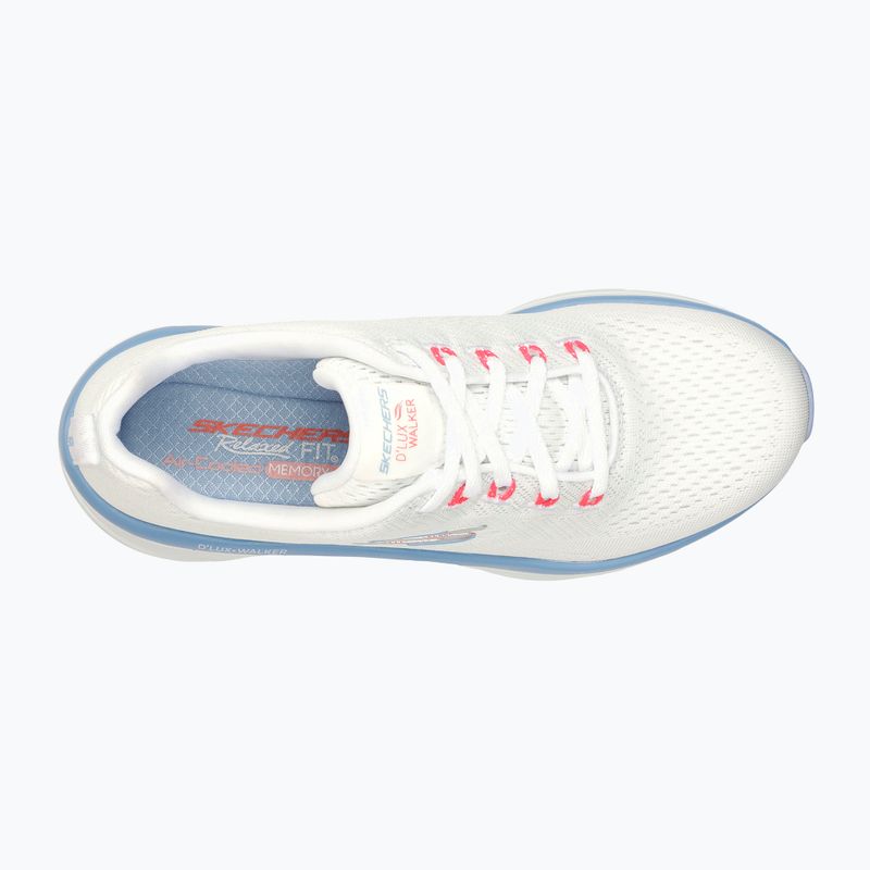 SKECHERS Damen D'Lux Walker Let It Glow weiß/rosa/blau Turnschuhe 15
