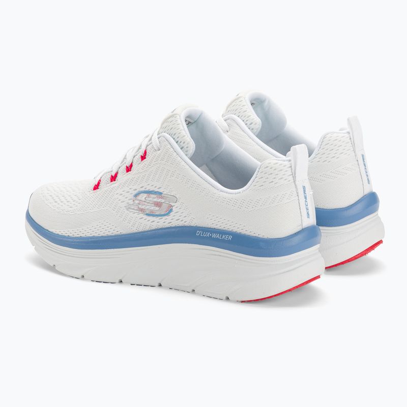 SKECHERS Damen D'Lux Walker Let It Glow weiß/rosa/blau Turnschuhe 3