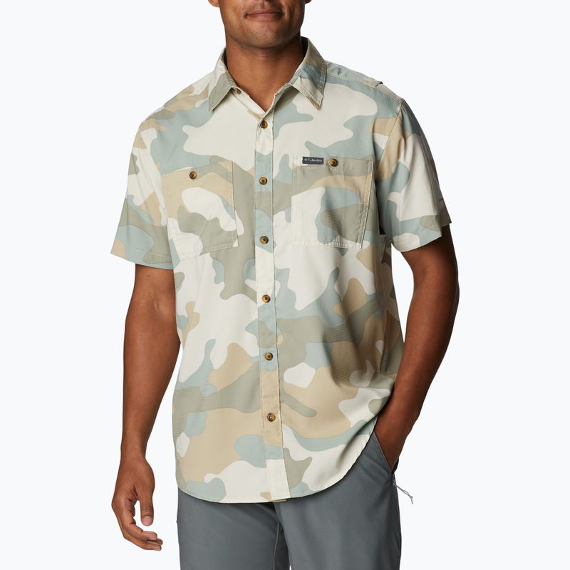 Herren Columbia Utilizer gedruckt gewebt SS Niagara Mod Camo Trekkinghemd 1990825