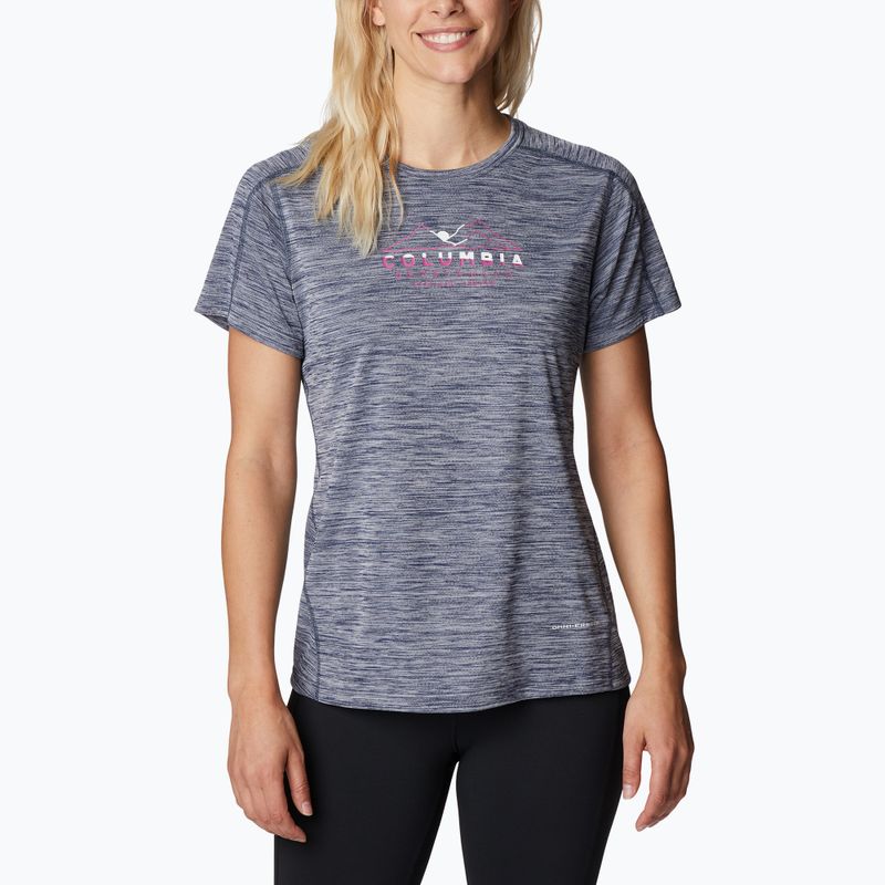 Columbia Damen Zero Rules Graphic Crew Trekking Shirt grau 1991583467