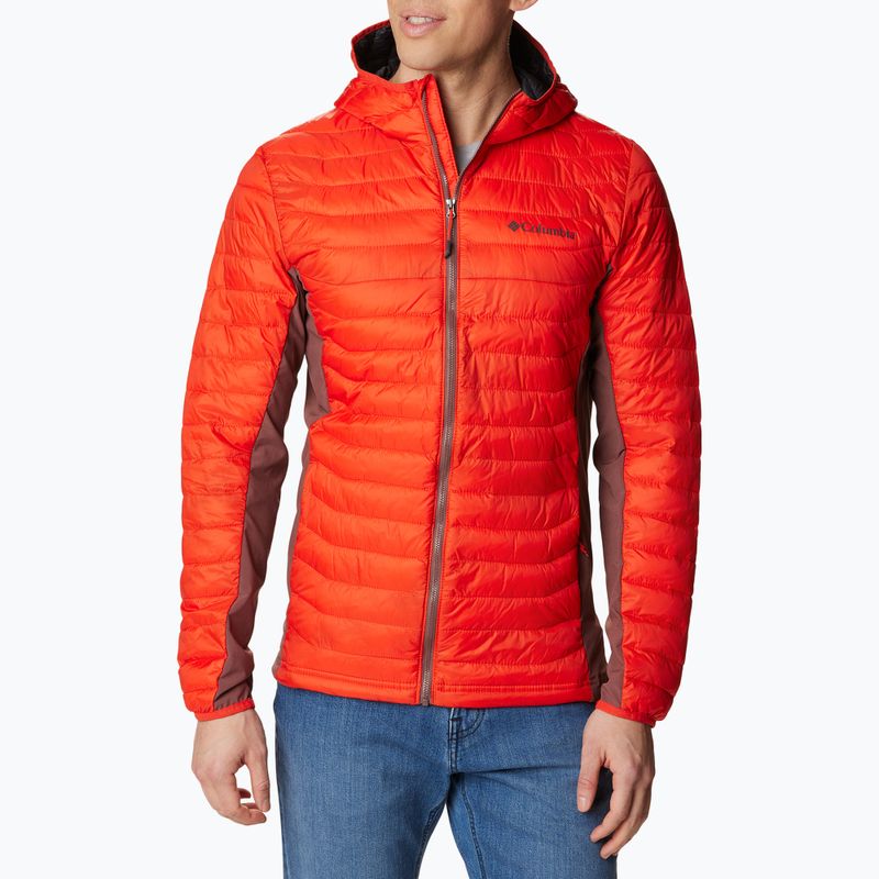 Columbia Powder Pass Hooded Herren Hybrid Jacke rot 1773271839