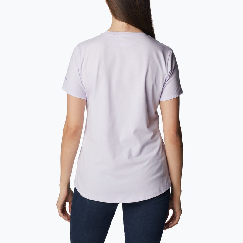 Damen-Trekking-Shirt Columbia Sun Trek Grafik lila 1931753569 2