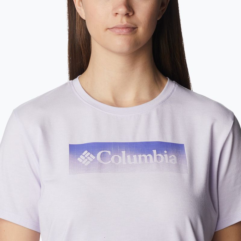 Damen-Trekking-Shirt Columbia Sun Trek Grafik lila 1931753569