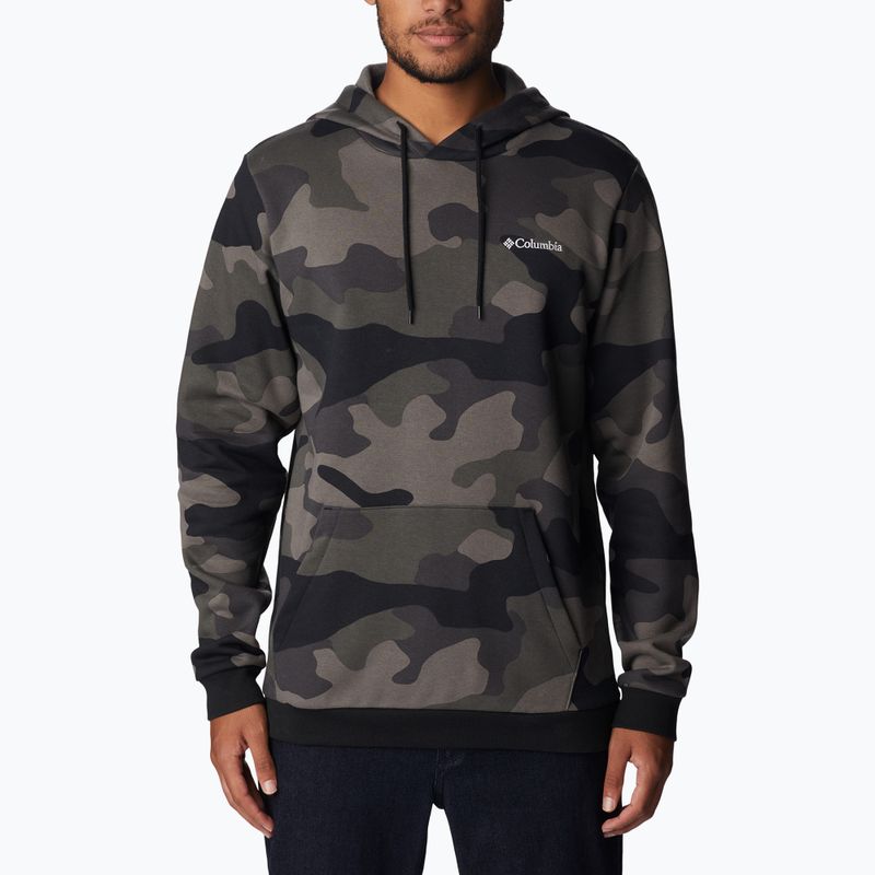 Herren-Trekking-Sweatshirt Columbia Logo Printed schwarz mod camo 1911652016
