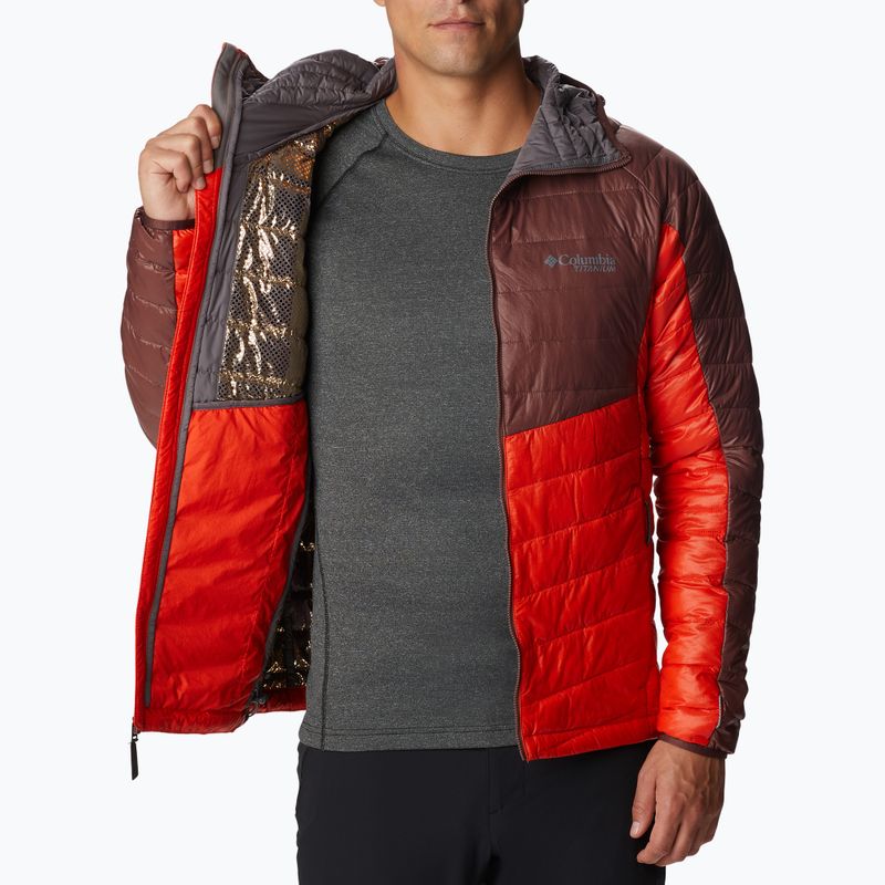 Herren Columbia Platinum Peak Daunenjacke mit Kapuze Rot 2008611839 4