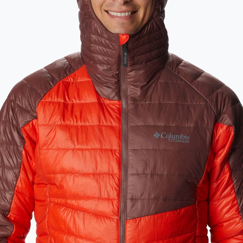 Herren Columbia Platinum Peak Daunenjacke mit Kapuze Rot 2008611839 6
